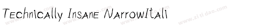 Technically Insane NarrowItalic字体转换